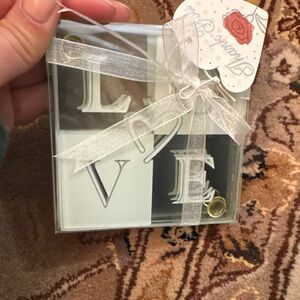 LOVE Coaster Set with Ribbon